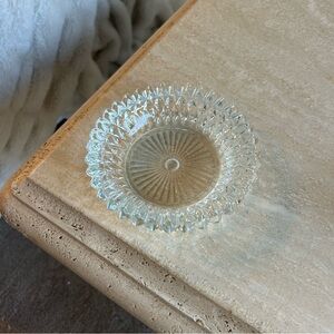 Glass decor dish 
Trinket tray or soap lotion or candle holder 
Cute vintage